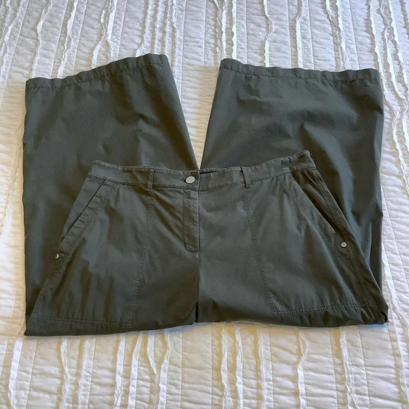 Lafayette 148 Olive Wide Leg Pants Sz-10 - Picture 2 of 5